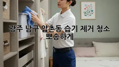 💦 광주 남구 압촌동 습기 제거 청소, 뽀송하게! 🏠✨